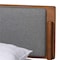 Baxton Studio Powers Mid-Century Modern Grey Fabric and Ash Walnut Finished Wood King Size Platform Bed 236-12780-ZORO - alternate 6